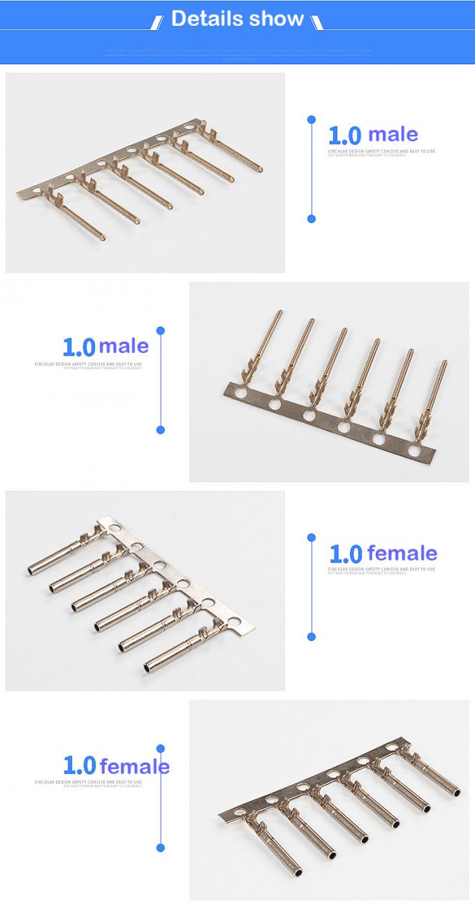 4,0 männlicher Pin Type Terminal Lugs CNC, der 2.5mm Neigung maschinell bearbeitet 0